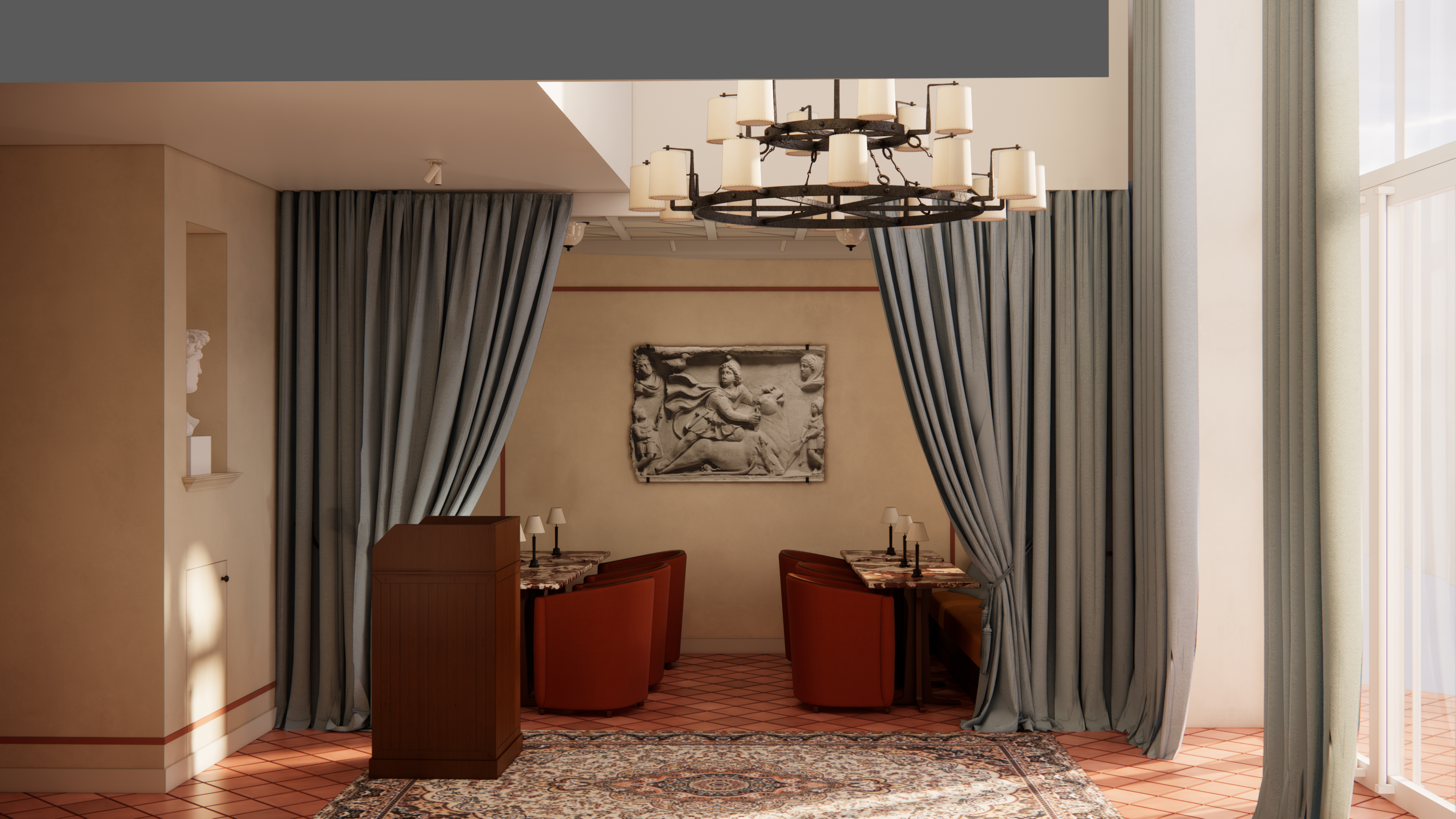Lobby and common areas of the Grand Hôtel Capitole