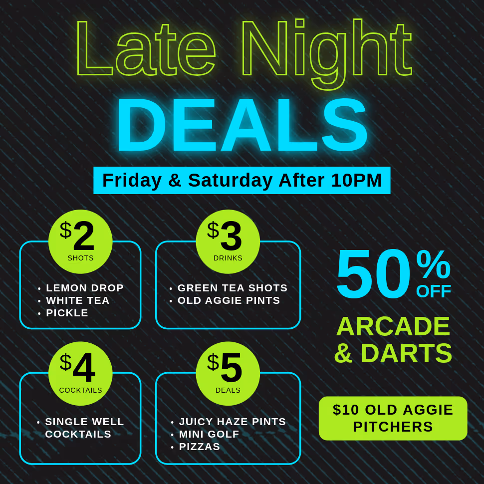 Old Town Putt Late Night Deals - Thursday through Saturday after 10pm