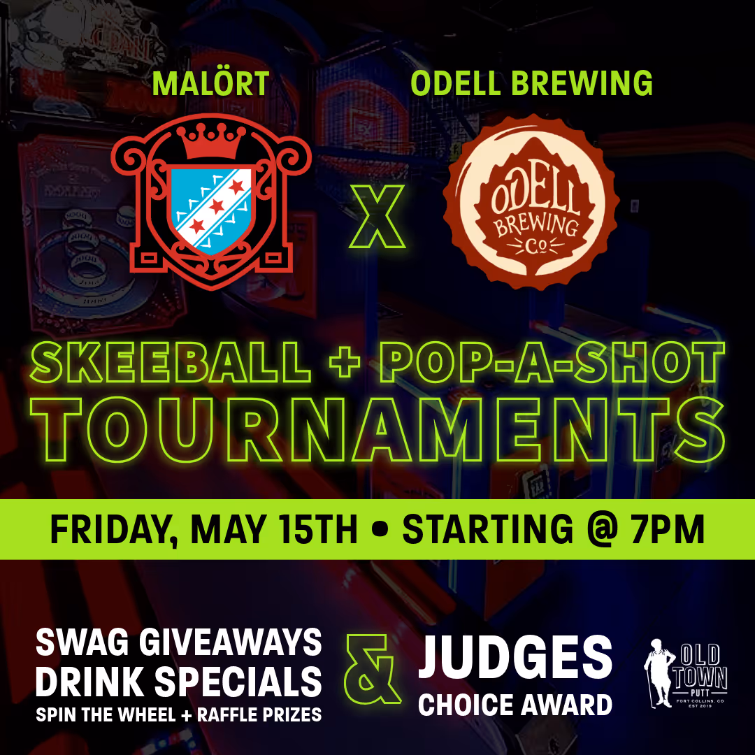 Malört + Odell Skeeball and Pop-A-Shot Tournament Night - May 15th, 2026 @ 7pm at Old Town Putt