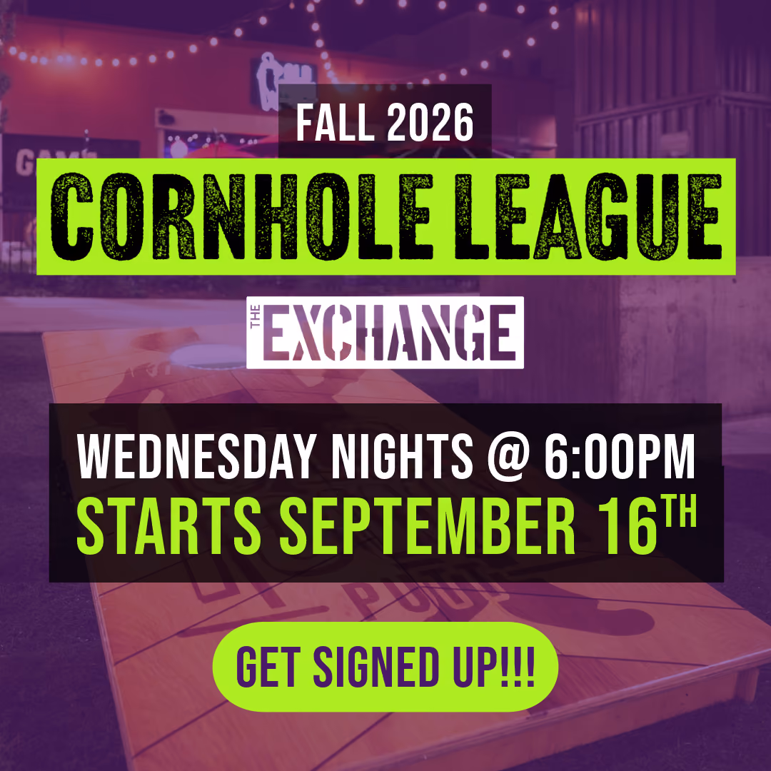 Fall cornhole league at The Exchange
