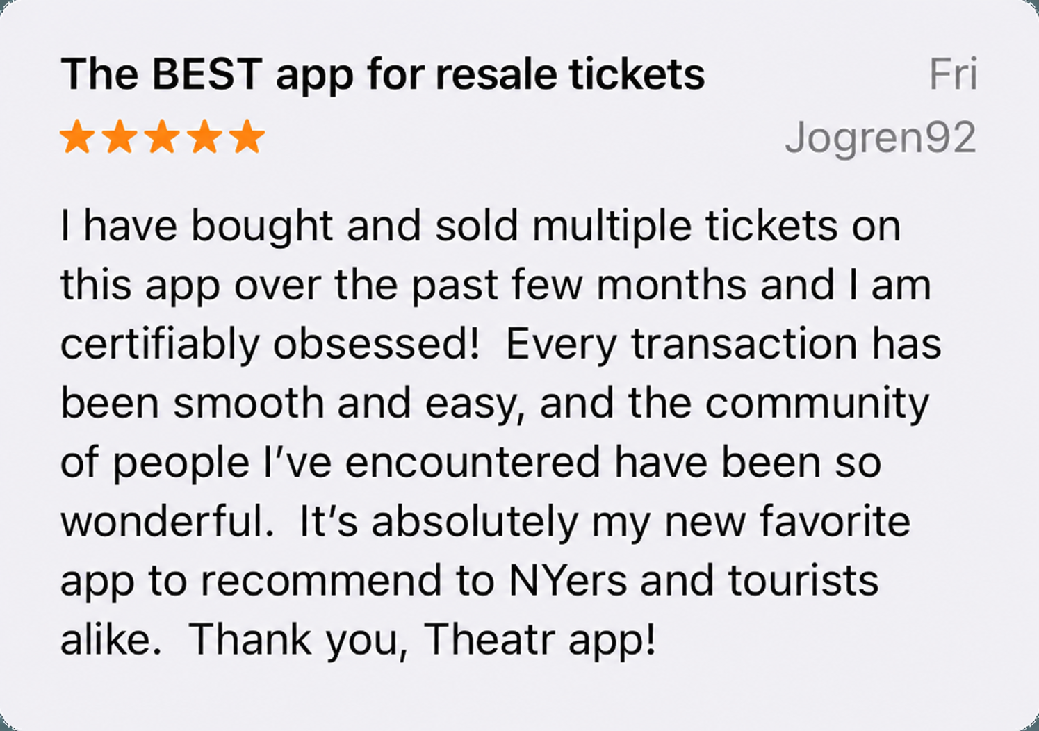 theatr testinonials_best app for resale tickets