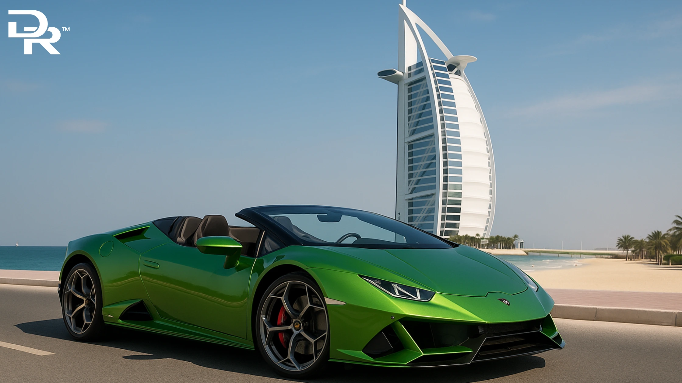 Rent Lamborghini Huracán EVO Spyder Near Burj Al Arab 