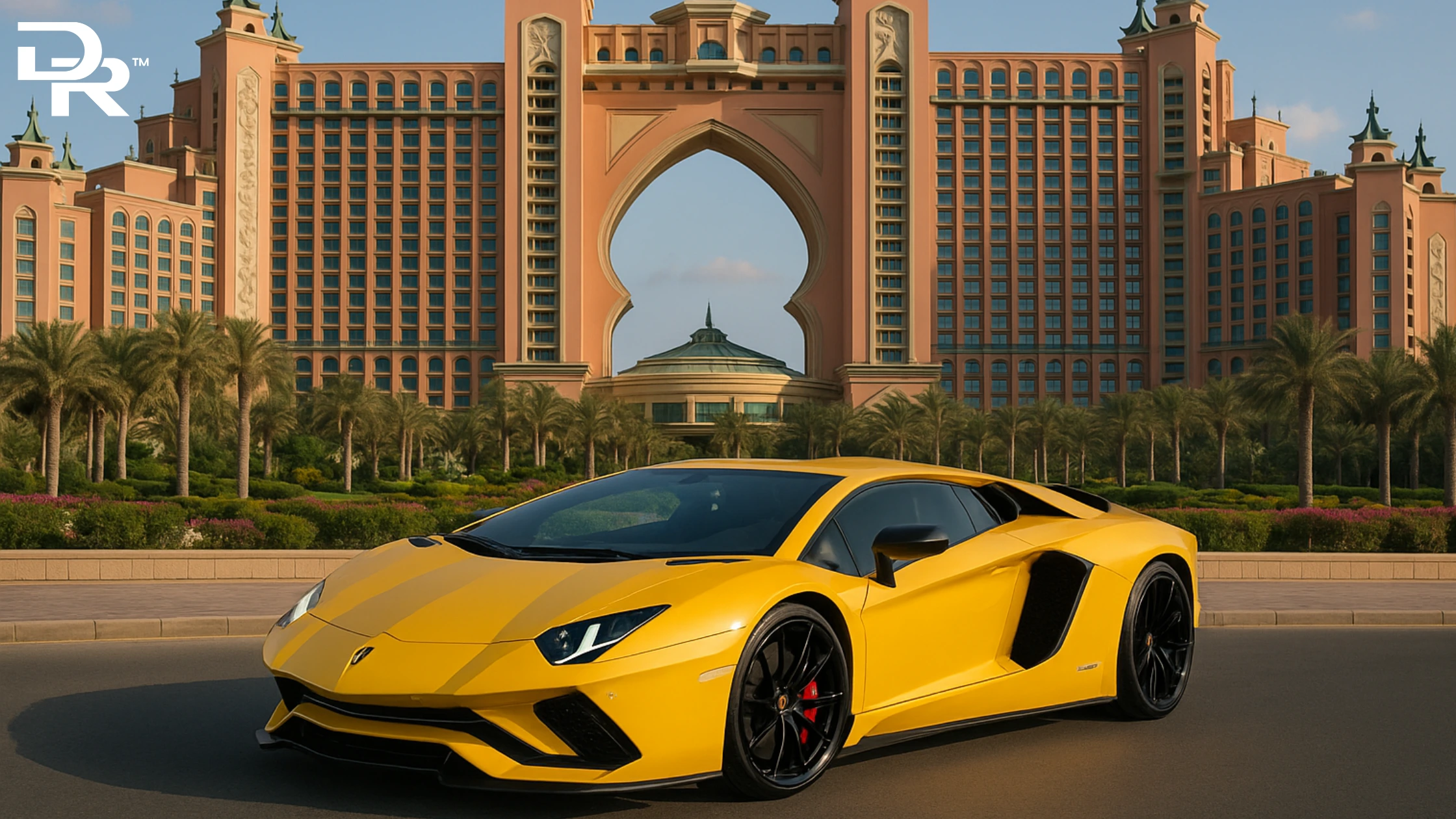 Rent Lamborghini Aventador Near Atlantis Dubai