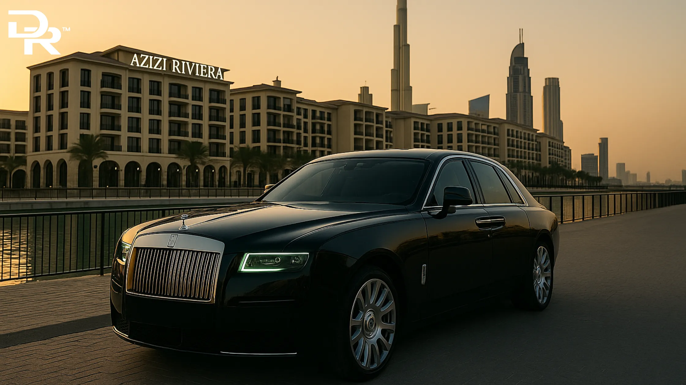 Rent Rolls Royce Near Azizi Rivera Dubai