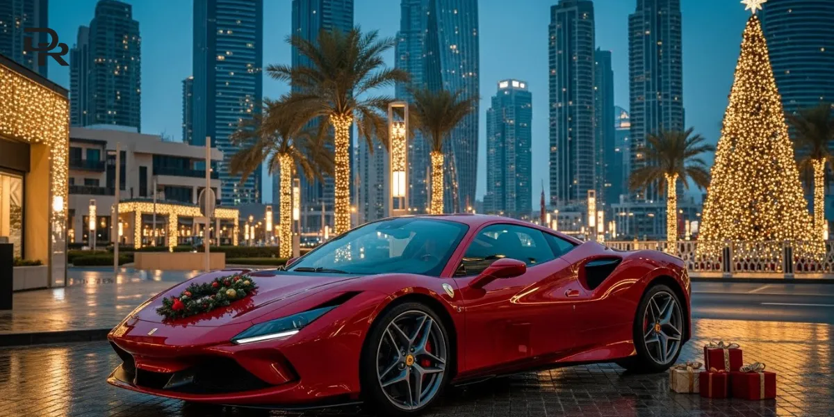 Ferrari F8 in Dubai Christmas