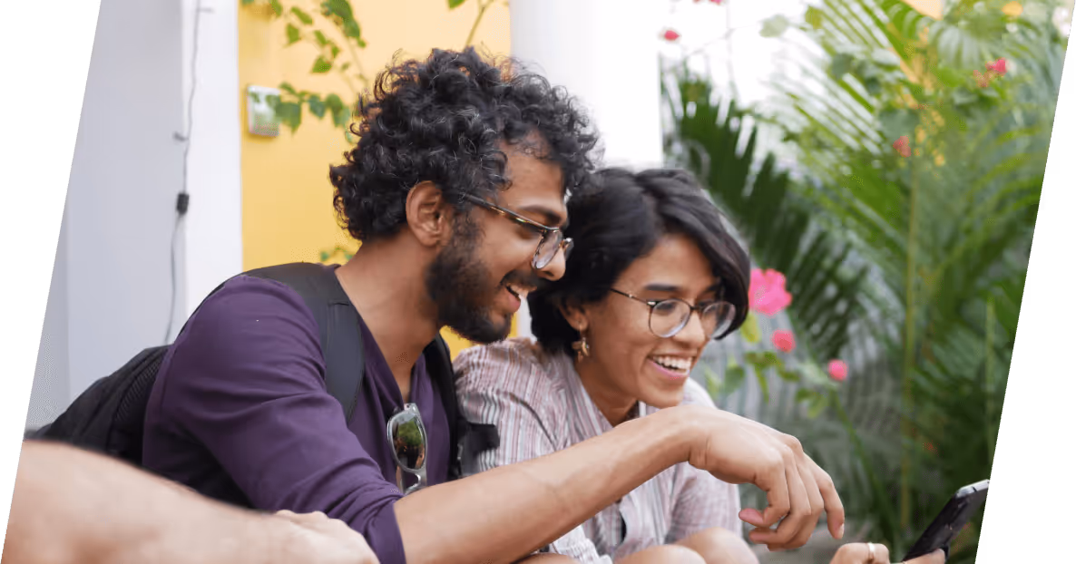 two people sitting and chating