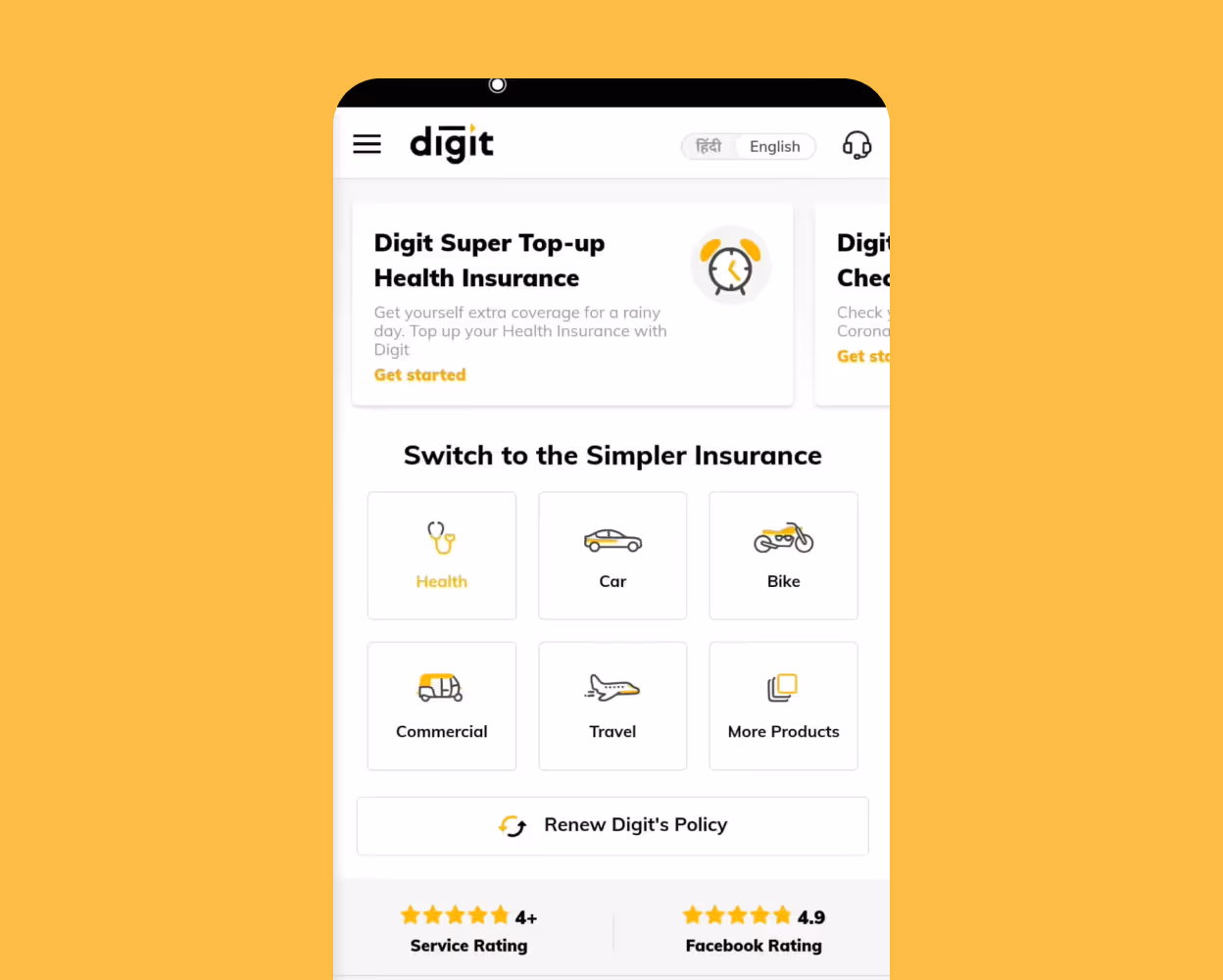 Digit Insurance-Buying an insurance