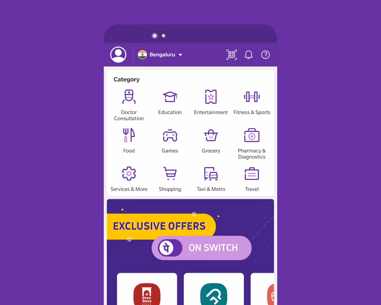 PhonePe-Buying on switch