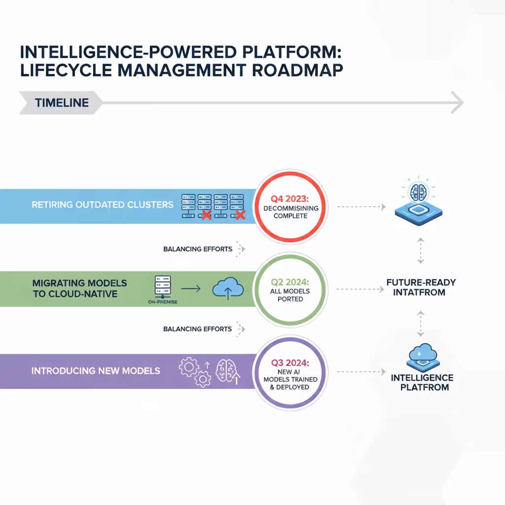 Lifecycle management roadmap for an intelligence‑powered platform