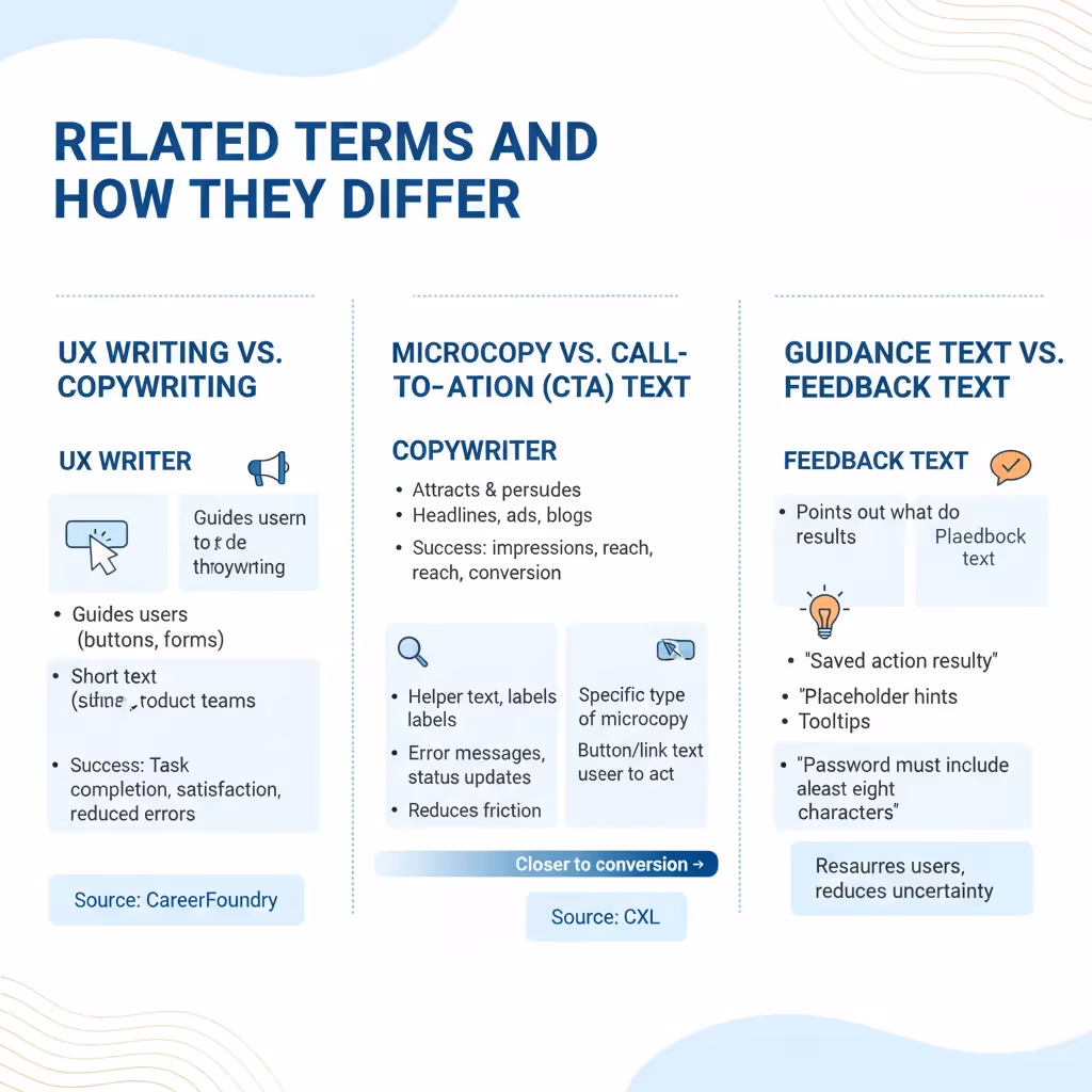Related terms and how they differ