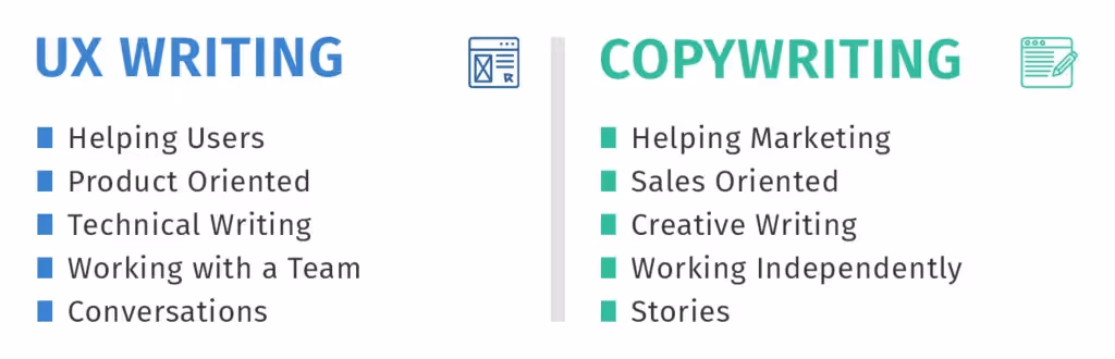 How UX copywriting differs from general copywriting