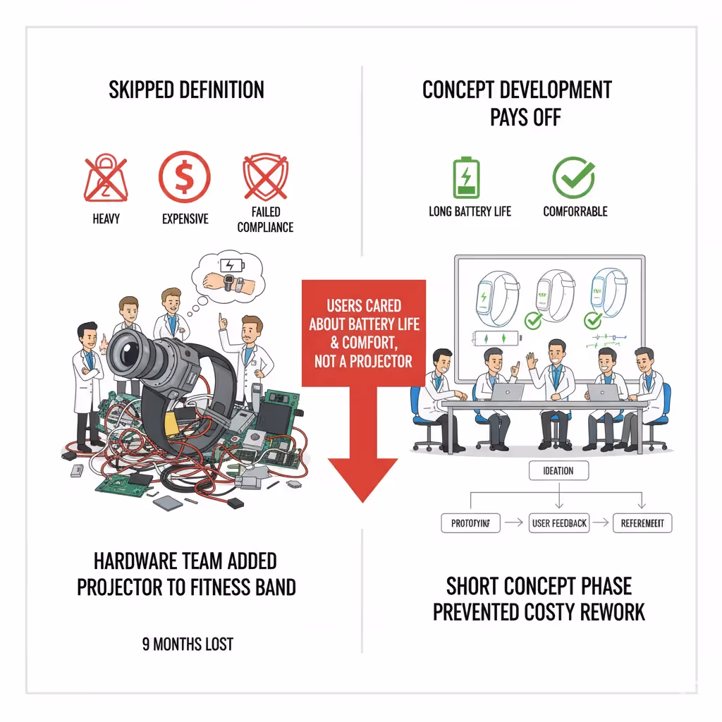 A hardware team that skipped definition