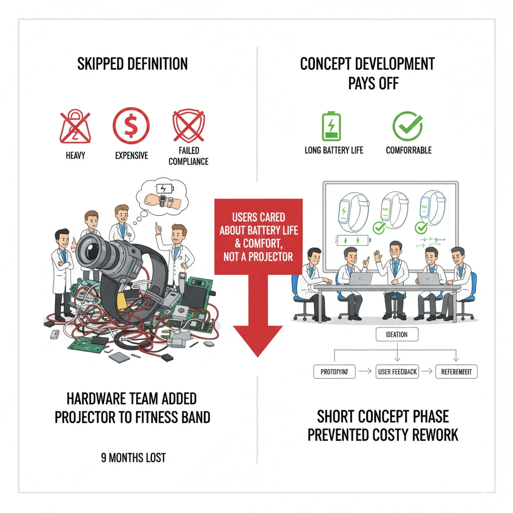 A hardware team that skipped definition