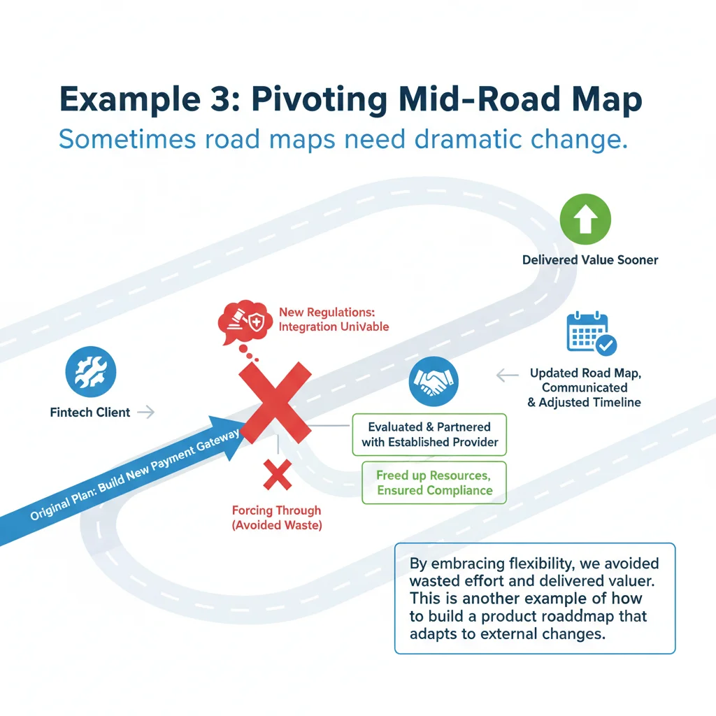 Pivoting mid‑road map
