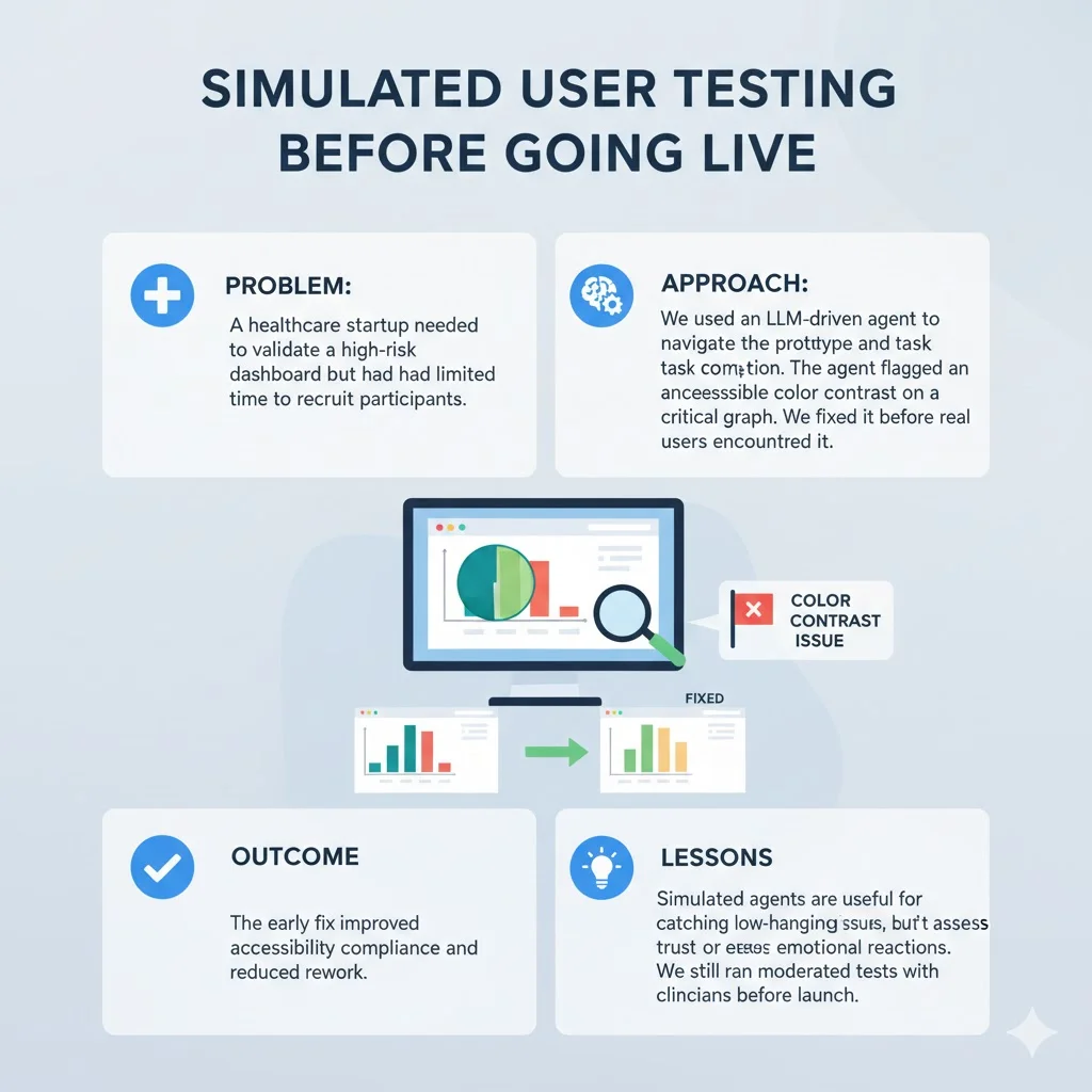 Simulated user testing before going live