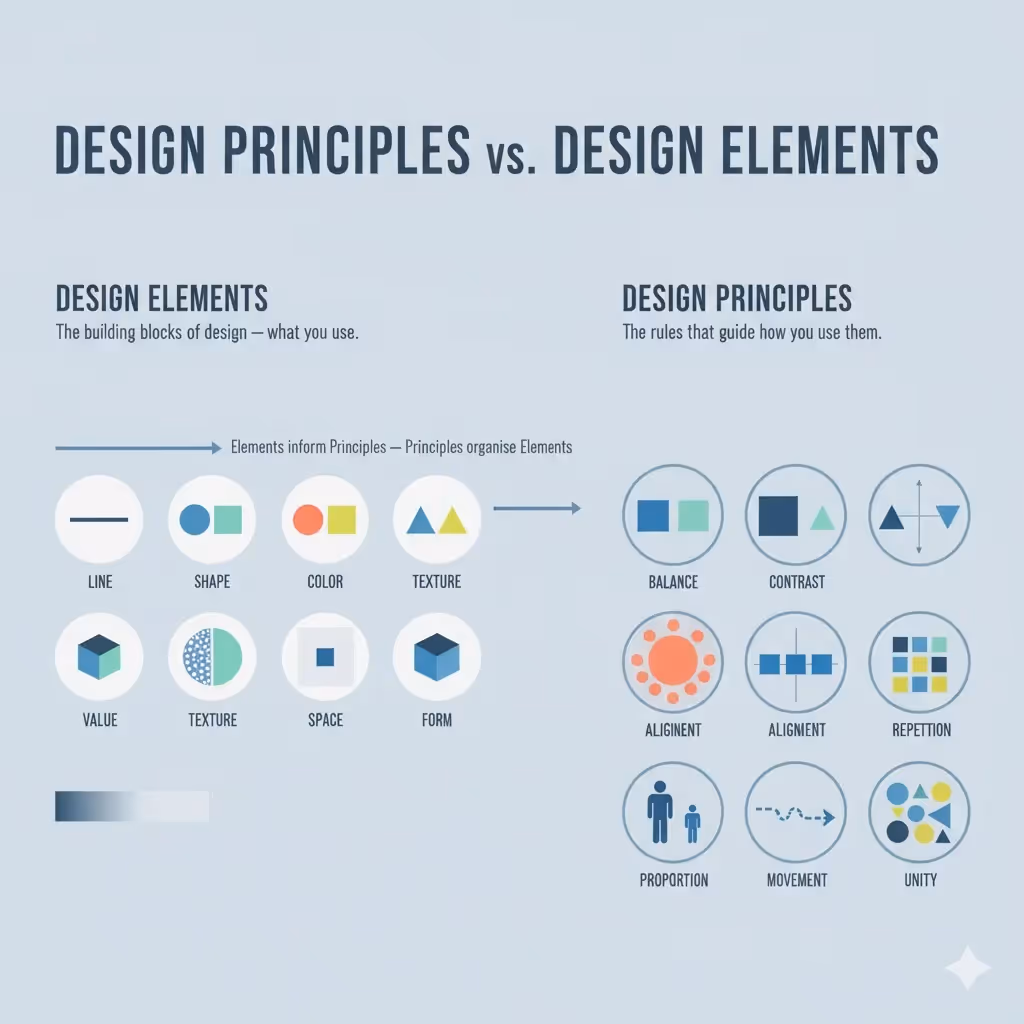 Design principles versus elements