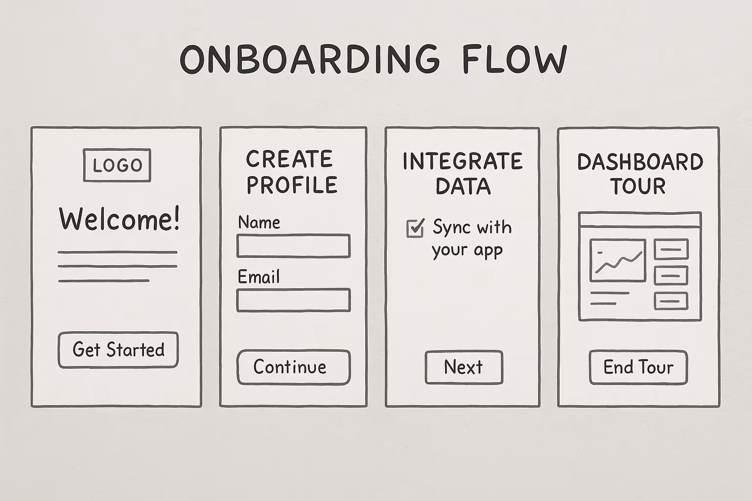 Web app example: onboarding flow