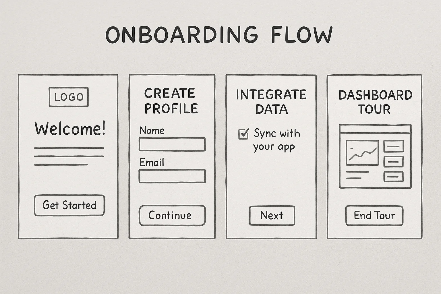 Web app example: onboarding flow