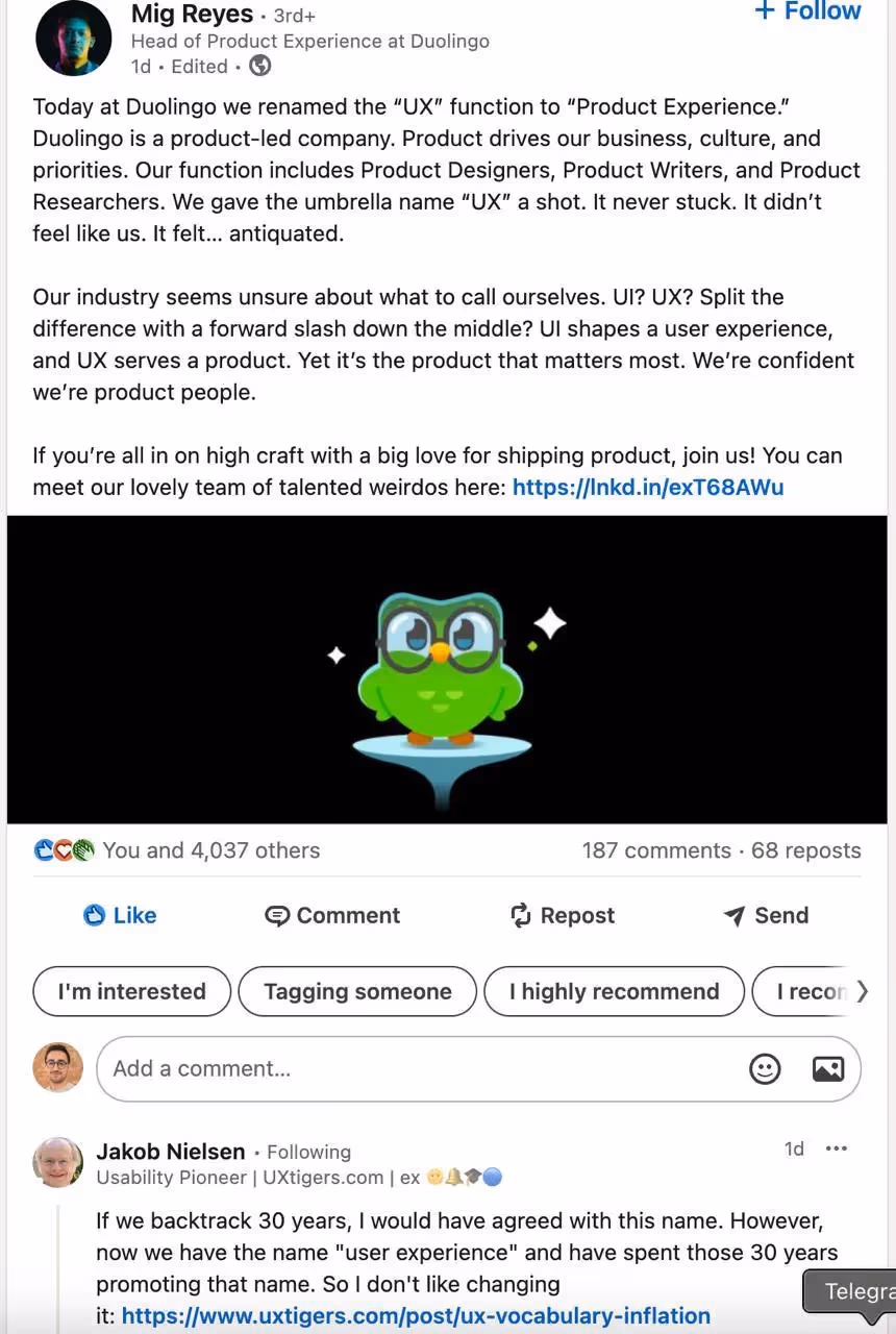 Duolingo’s rename to product experience