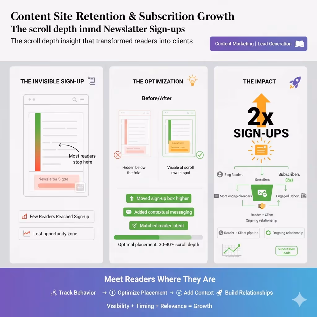 Content site retention and subscription growth