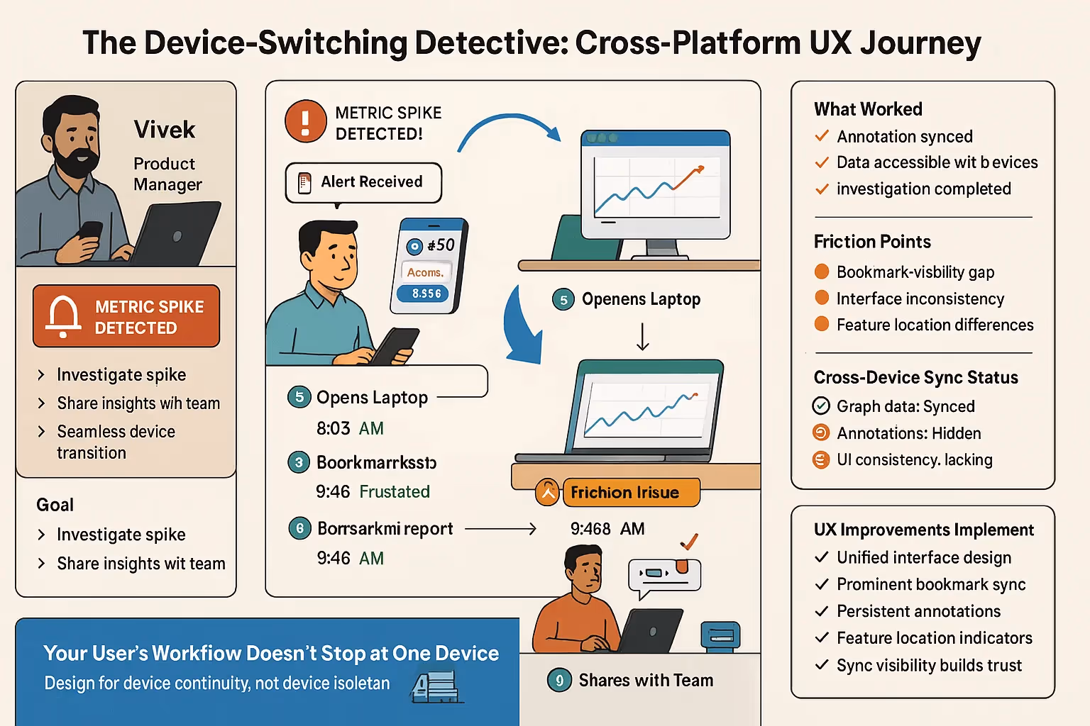 Switching devices during a task