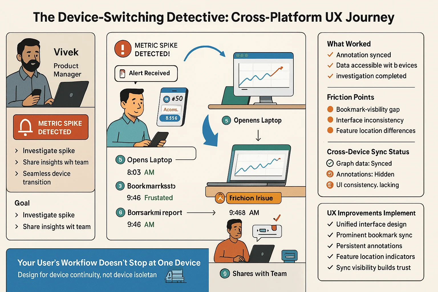 Switching devices during a task