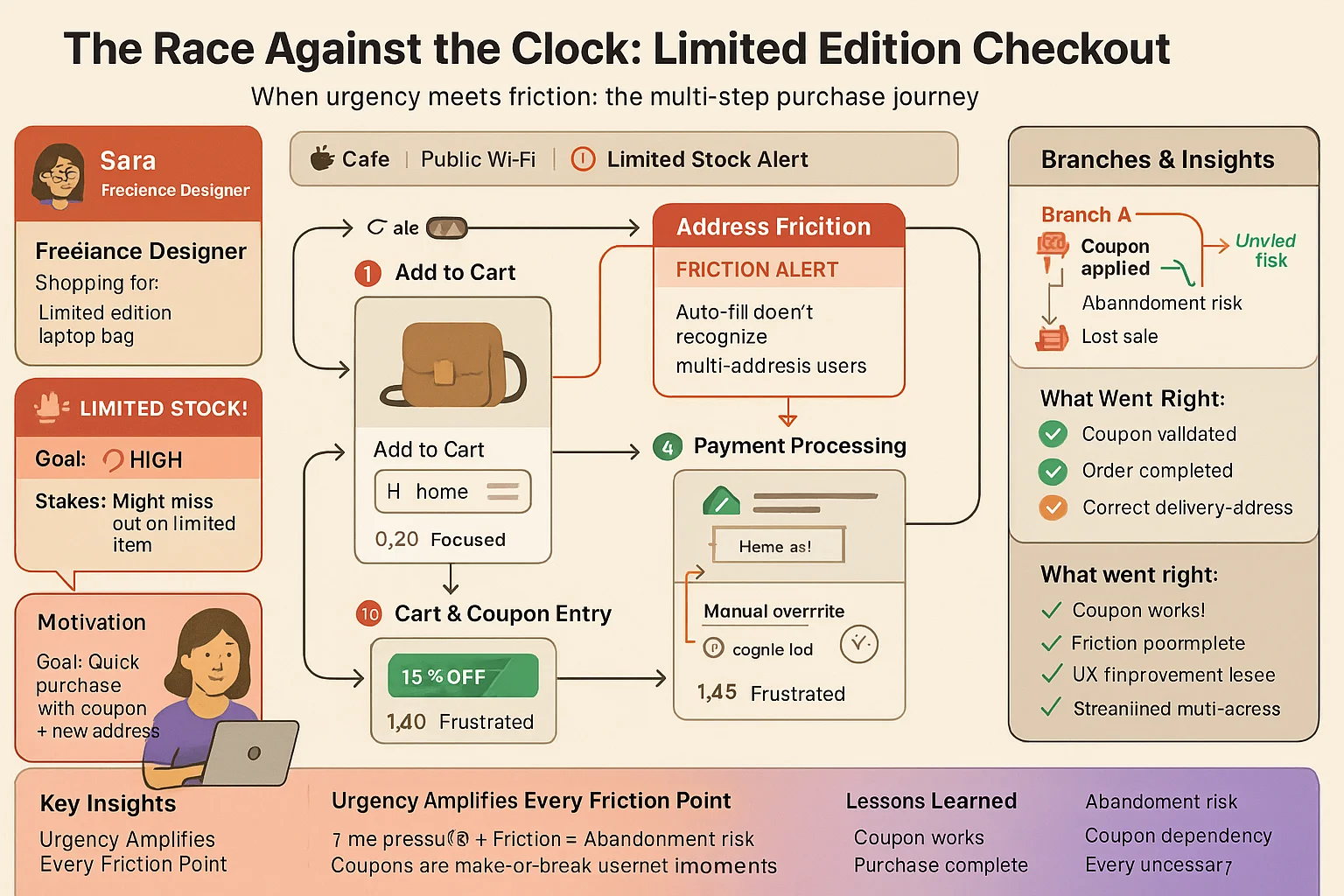 Checkout with coupon and address change