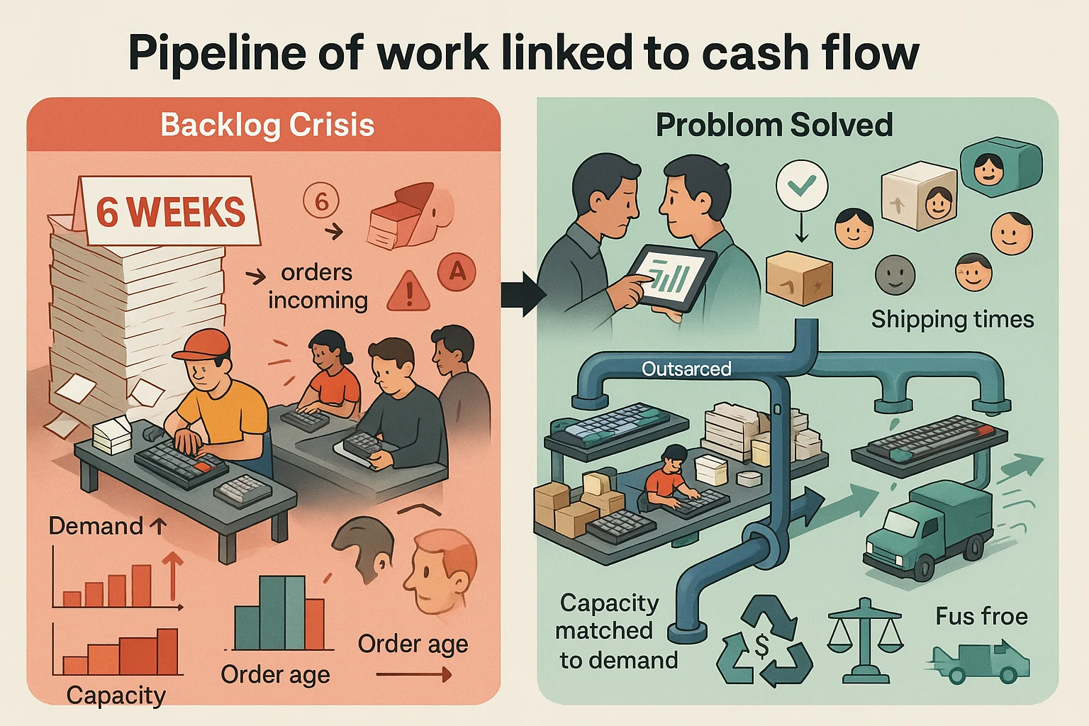 A manufacturing order backlog
