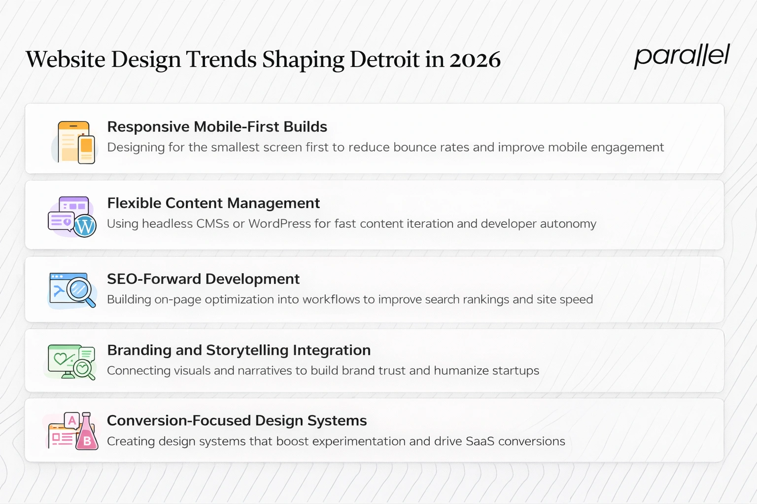 Website design trends shaping Detroit in 2026