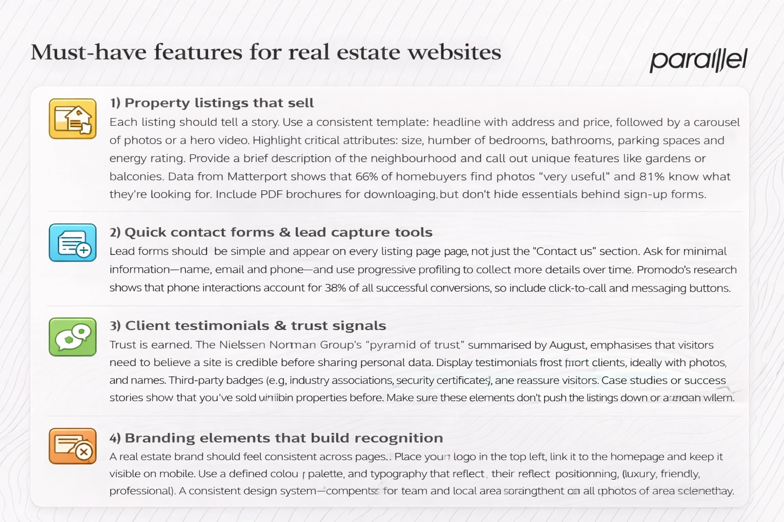 Must‑have features for real estate websites