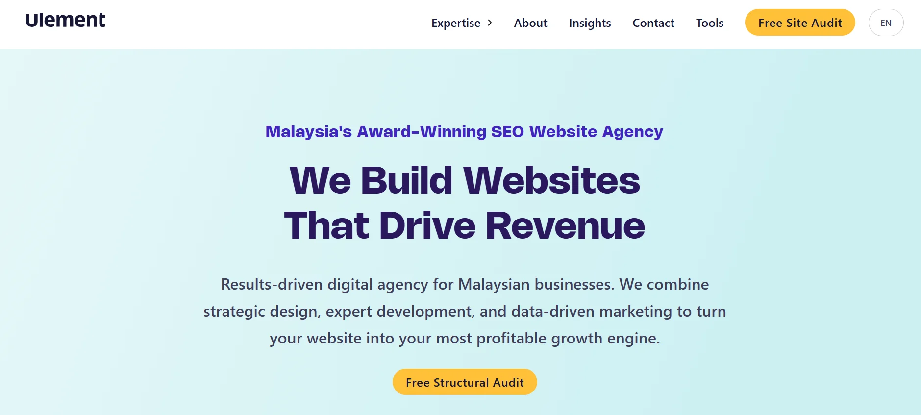 Ulement – performance‑focused web builds (Penang)
