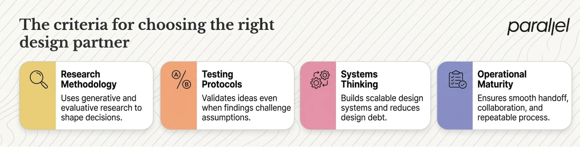 The criteria for choosing the right design partner
