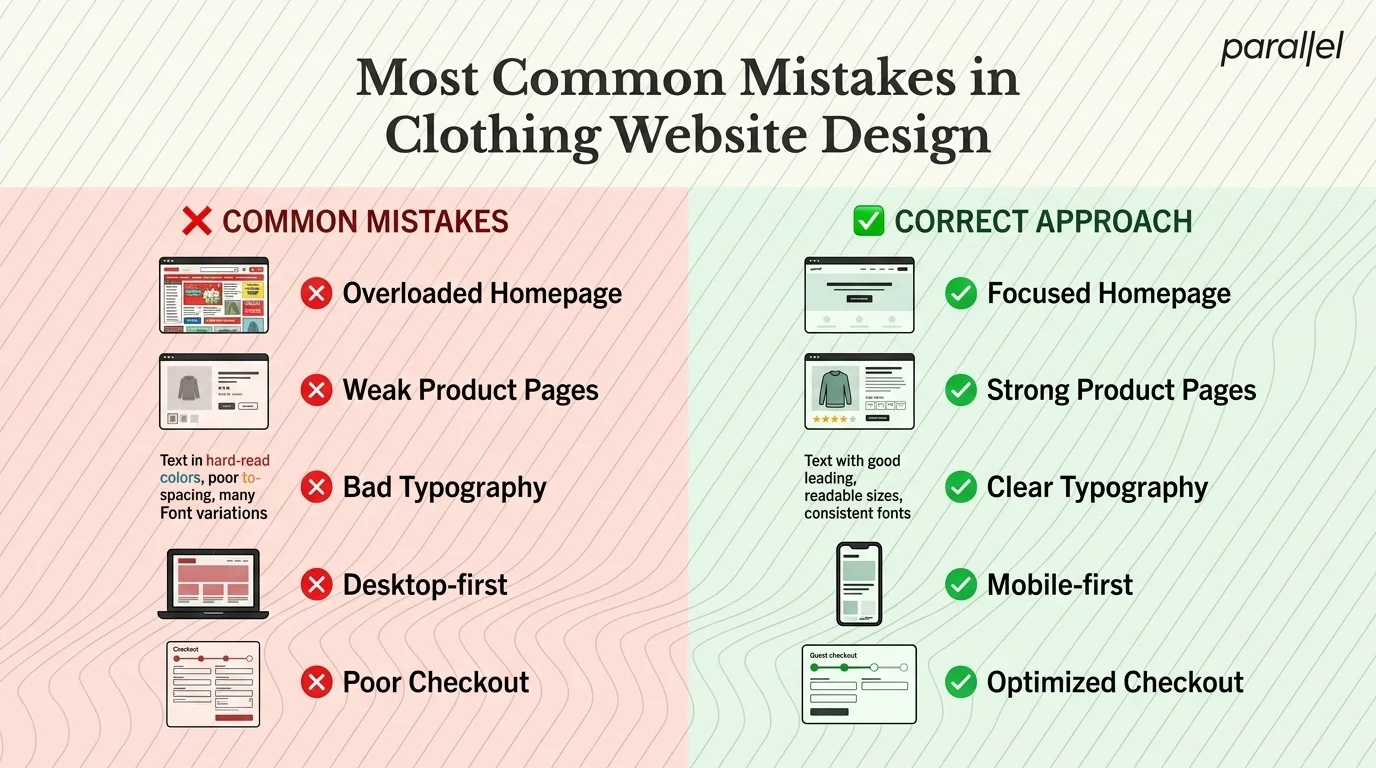 Most Common Mistakes in Clothing Website Design
