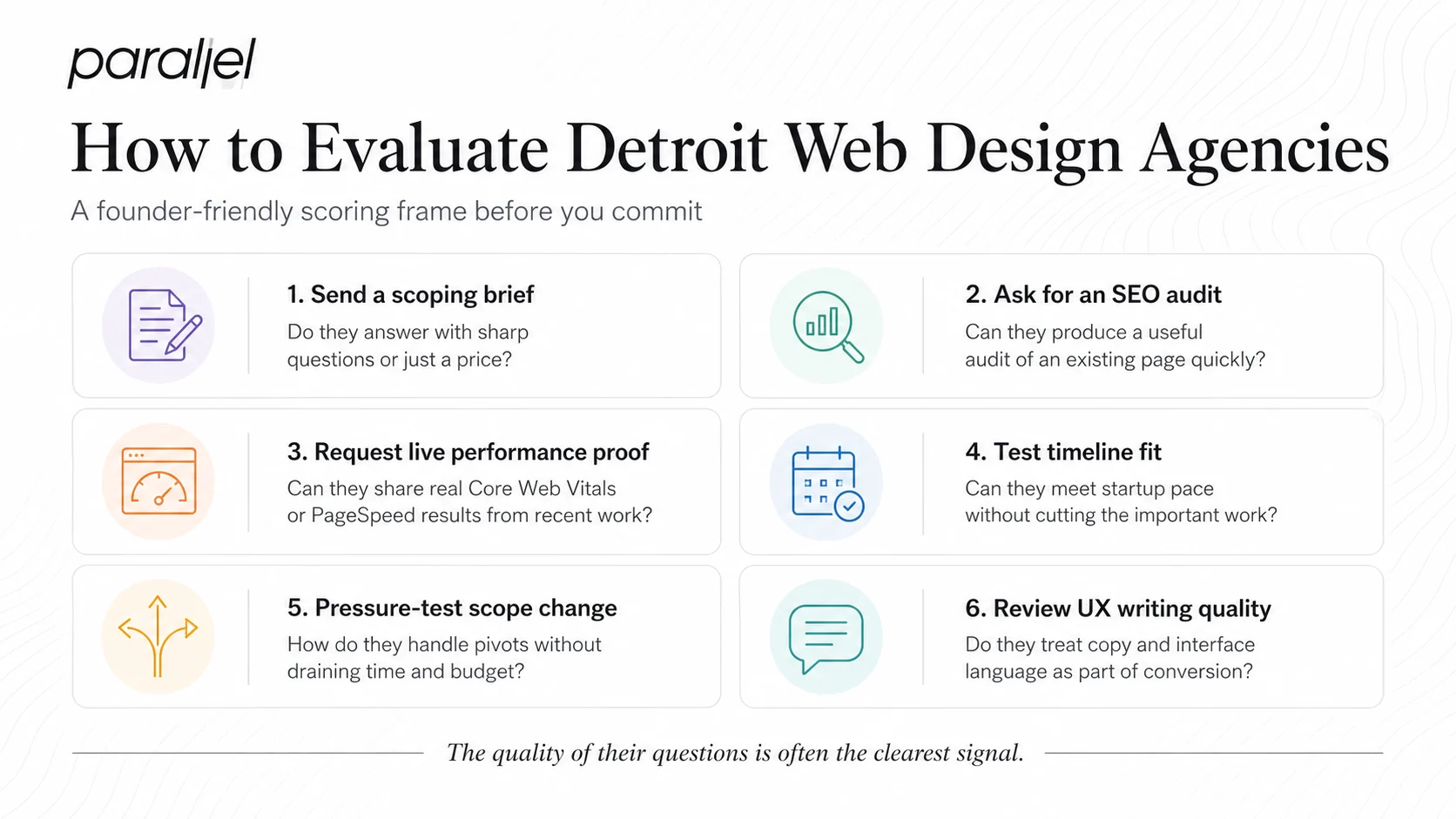 How to Evaluate Web Design Agencies in Detroit, MI: A Framework for Founders