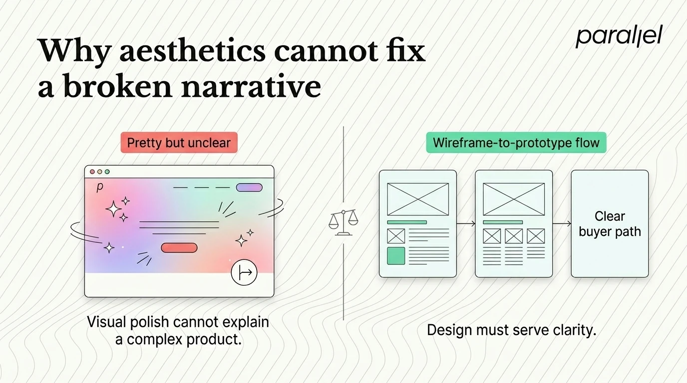 Why aesthetics cannot fix a broken narrative