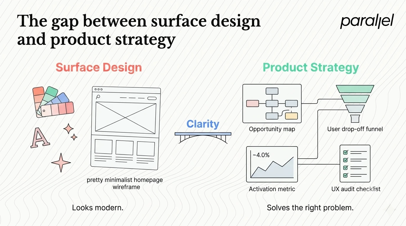 The gap between surface design and product strategy