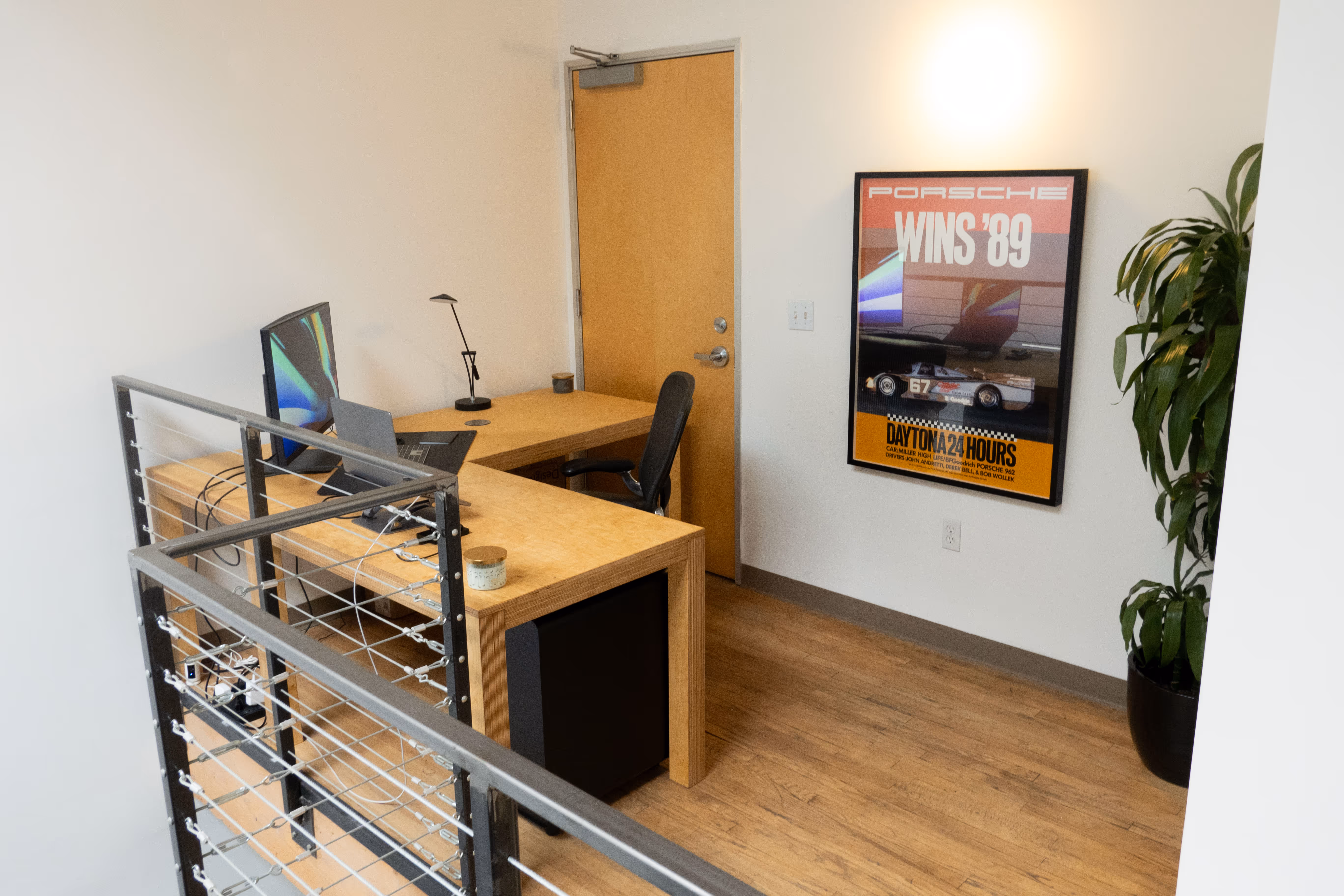 Inside the studio.