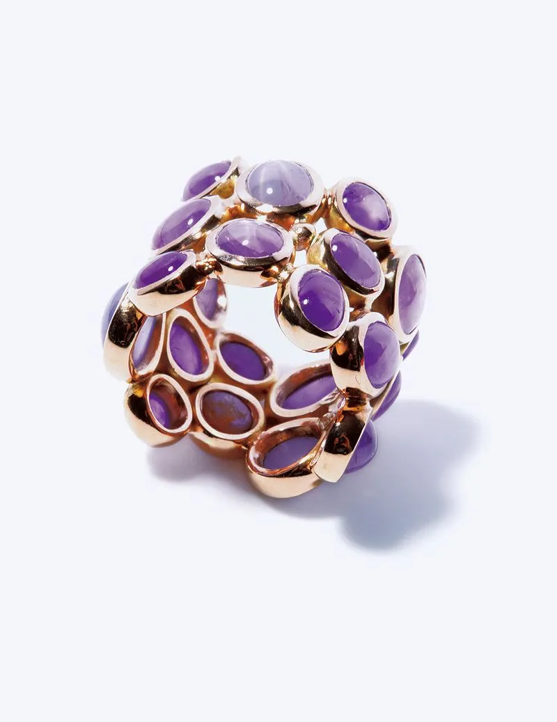 Fingerring aus Rotgold mit Sternrubin