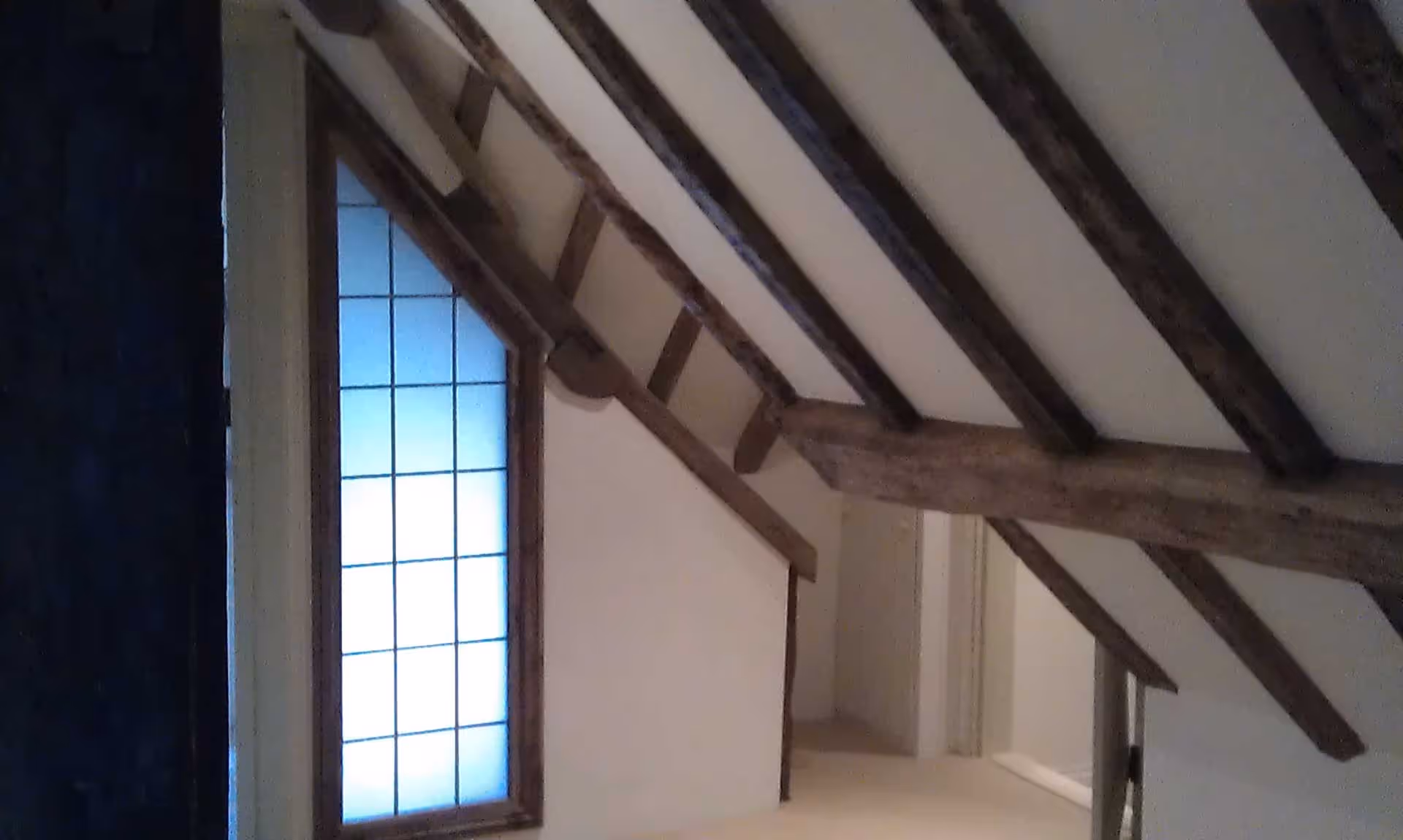 Image of wooden beams in a loft space 