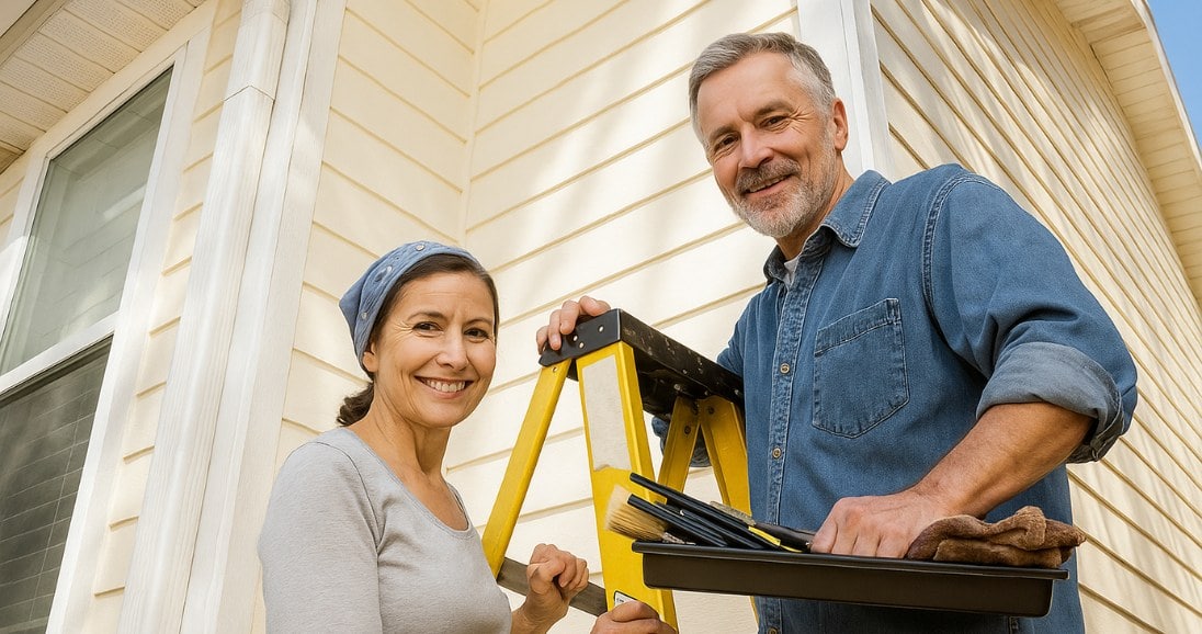 Hausbesitzer die sich um die Hauswartung kümmern