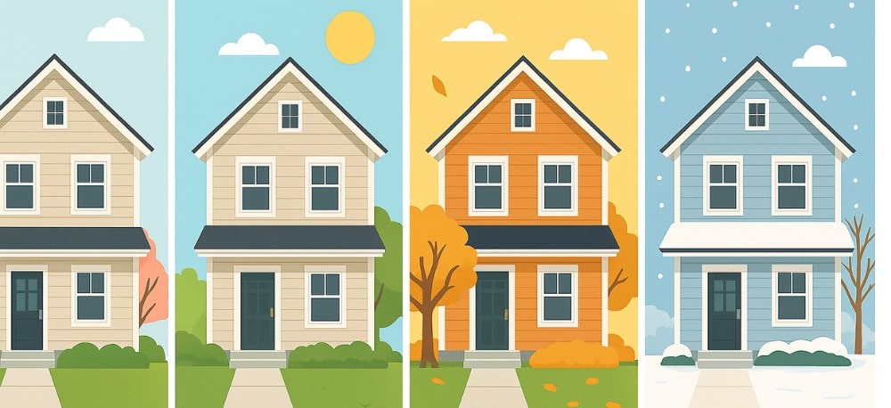 Hauswartung in den 4 Jahreszeiten