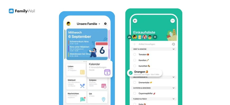 familywall im verlgleich familien app