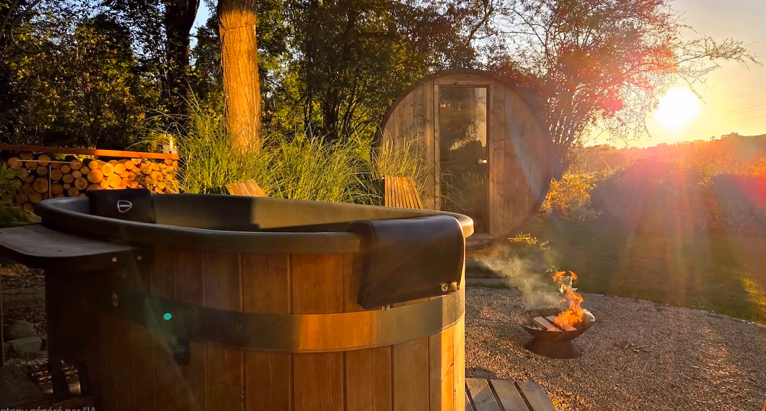 Sauna extérieur privé dans le jardin des Fées Miroir