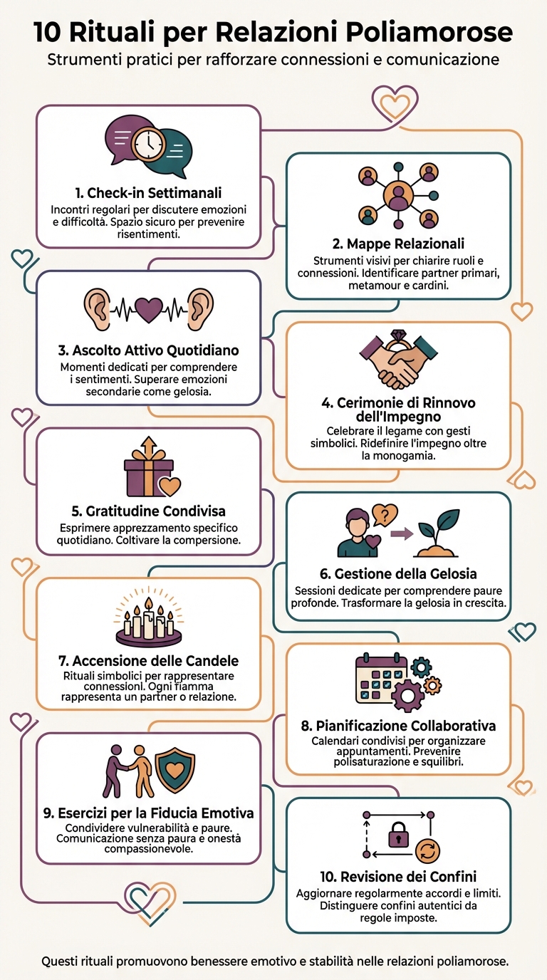 10 rituali essenziali per relazioni poliamorose: guida visiva