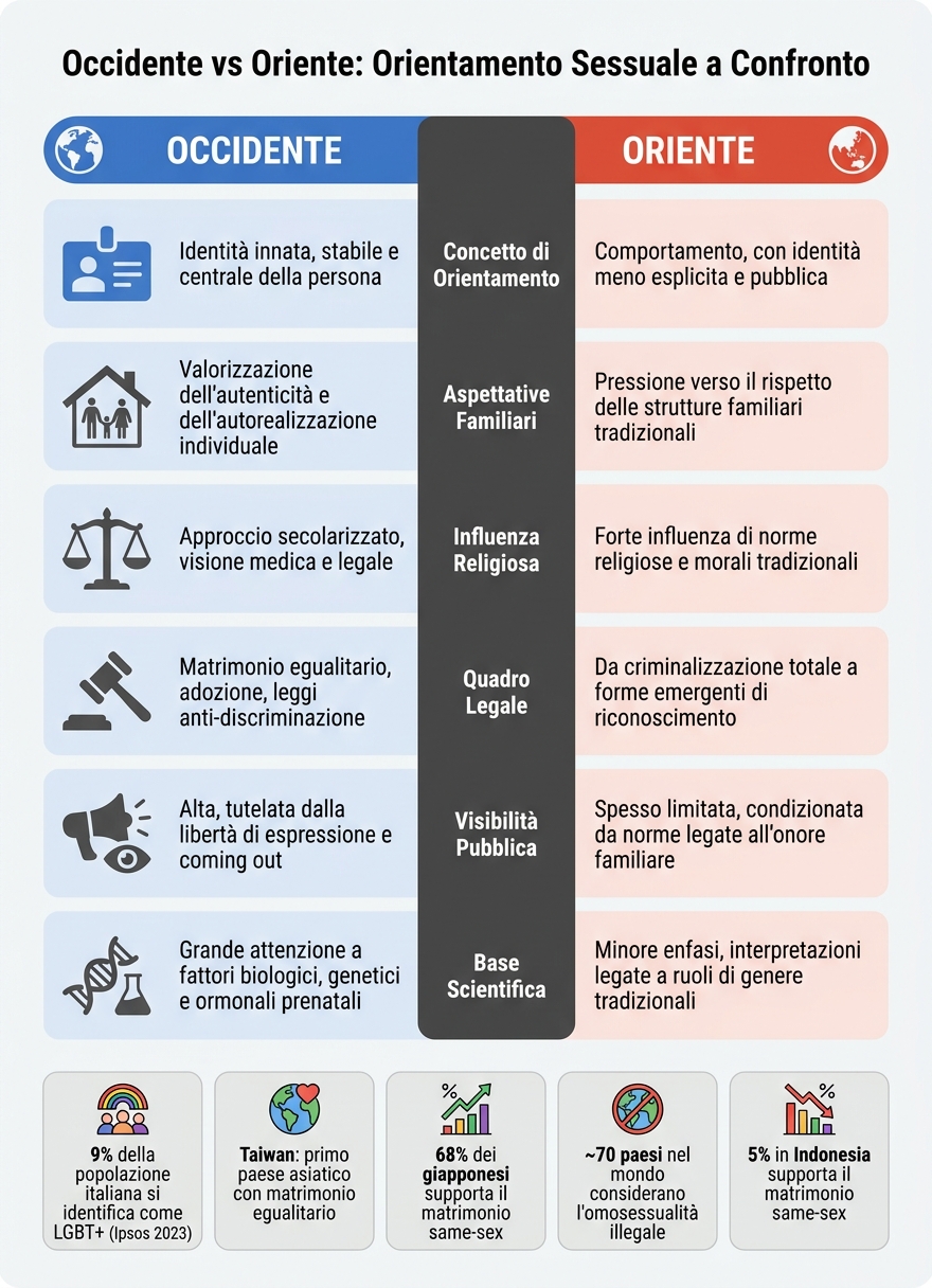 Occidente vs Oriente: Orientamento Sessuale a Confronto