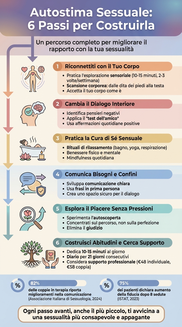 6 Passi per Costruire l'Autostima Sessuale