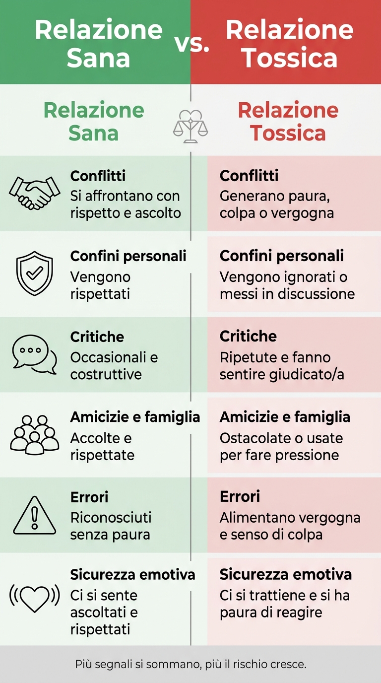 Relazione Sana vs. Relazione Tossica: Segnali e Differenze