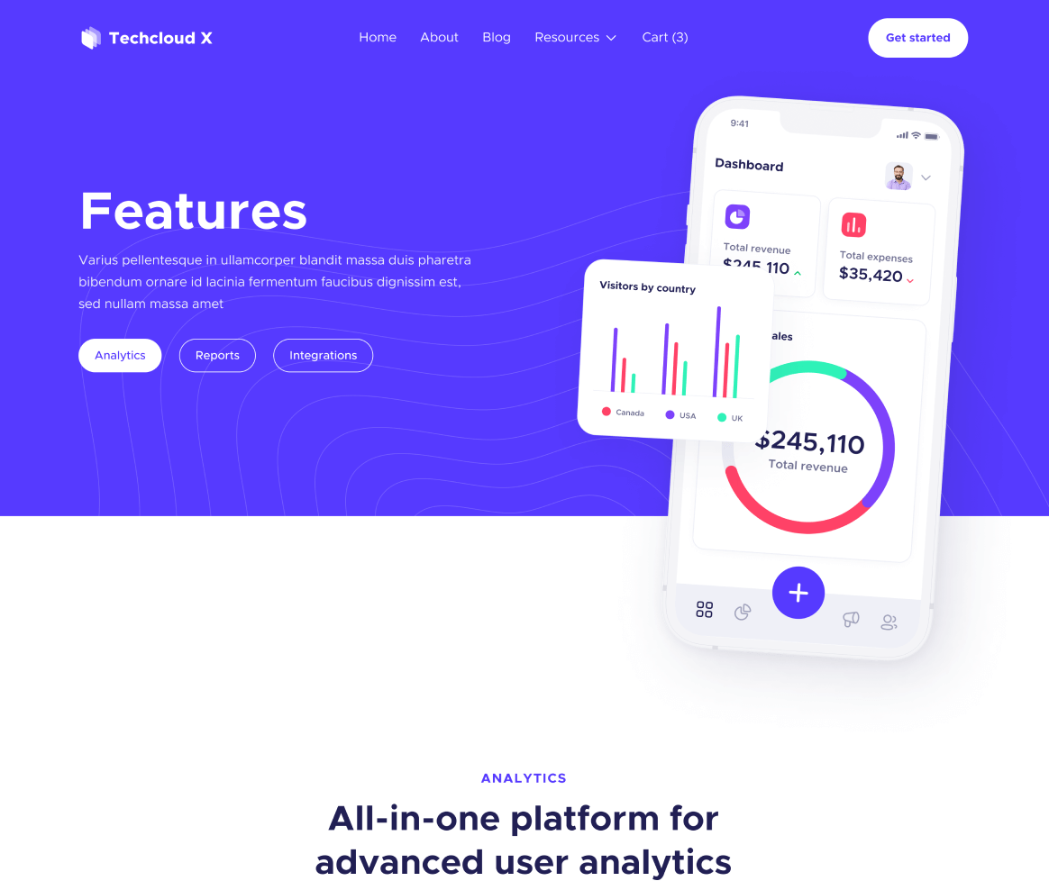 Features V1 - Techcloud X Webflow Template