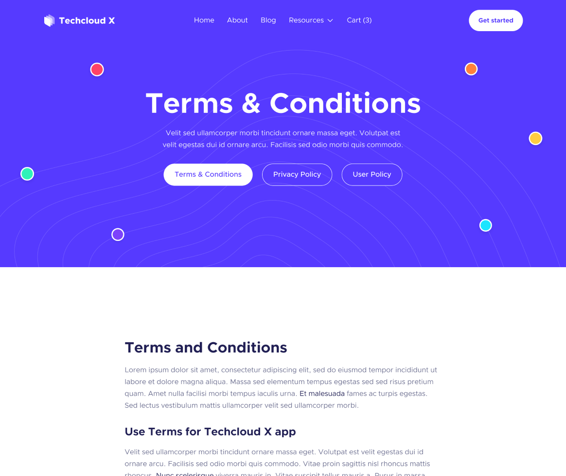 Terms And Conditions - Techcloud X Webflow Template