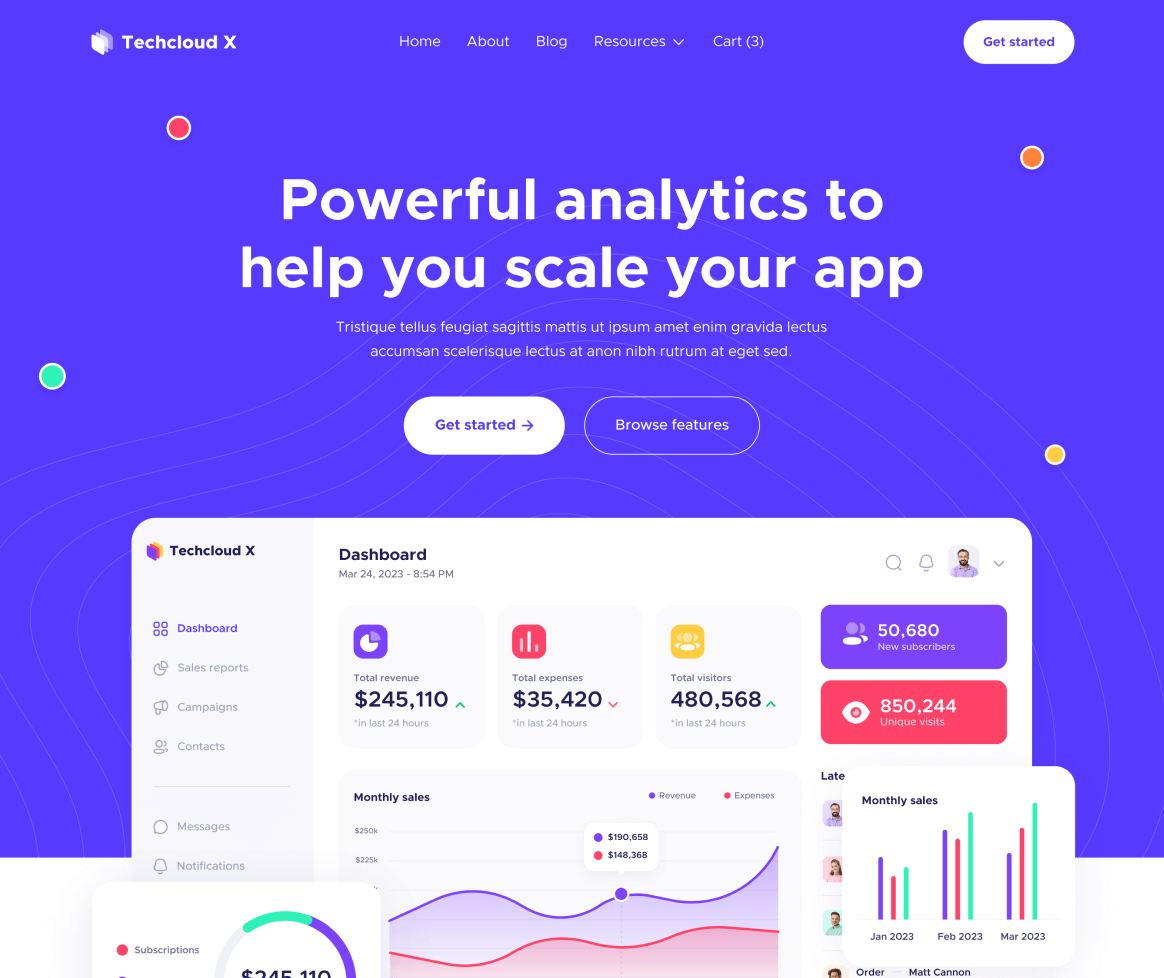 Home V1 - Techcloud X Webflow Template